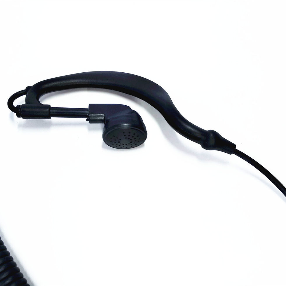 Thumbnail: 3.5MM Single Ear Hook Wired Headset for Walkie-Talkies