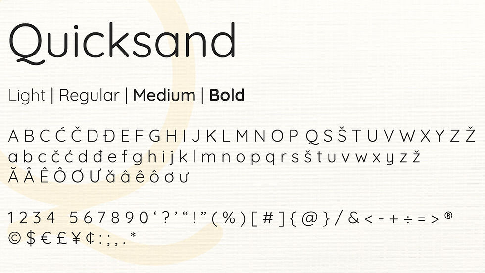 Quicksand is one of our favorite fonts!