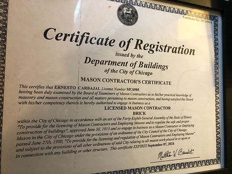 BBB Certificate.
