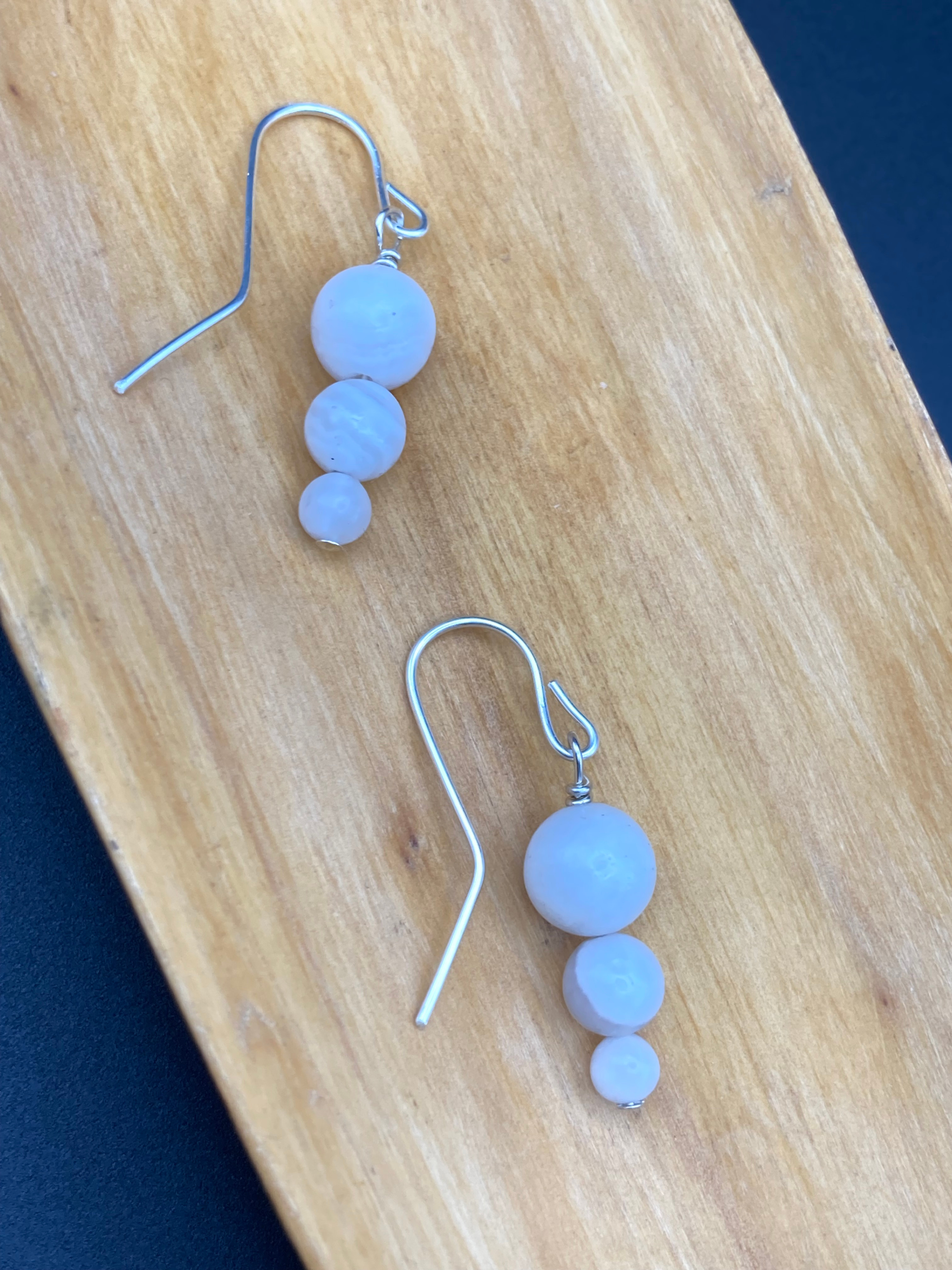 MELTING SNOW - Dangle Earrings - Sterling Silver - Crazy Lace A