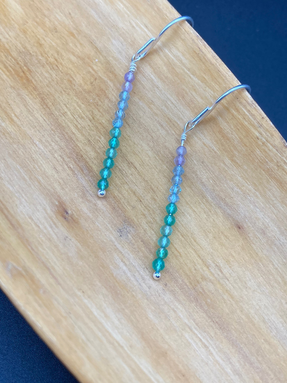 Thumbnail: SPRING SUNRISE - Dangle Earrings - 925 Silver - Amethyst, Apatite, Green