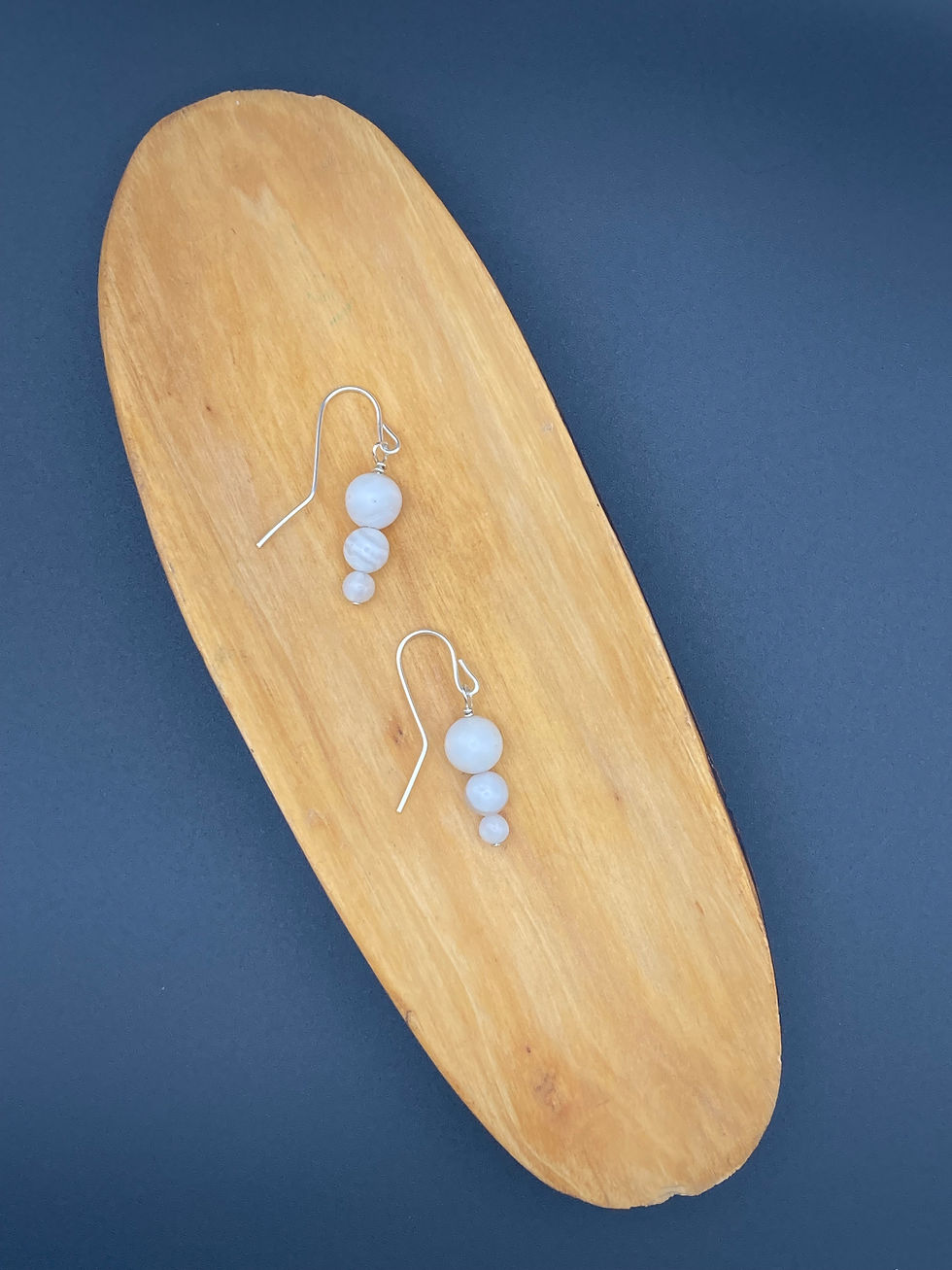 Thumbnail: MELTING SNOW - Dangle Earrings - Sterling Silver - Crazy Lace A