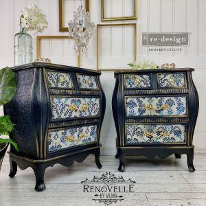 Miniaturbild: Decoupage Seidenpapier - COBALT FLOURISH
