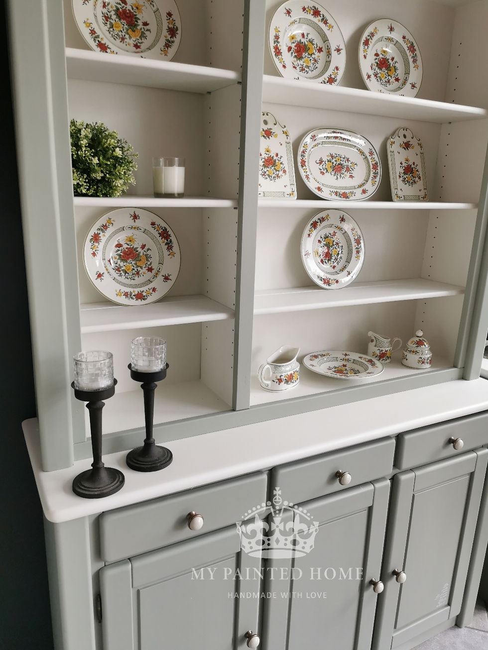 Miniaturbild: Buffet + Kommode Massiv Buchenholz - Verdigris