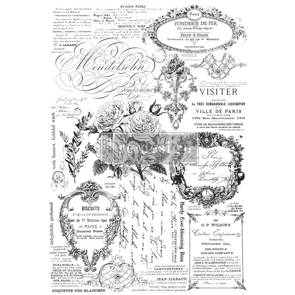 Decor Transfer "PARIS VALLEY" 61X89cm - Redesign