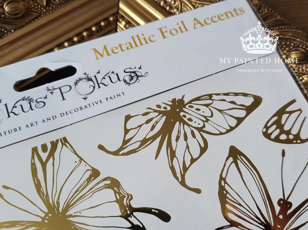 Transfer - BUTTERFLIES - GOLD Folie - 23x31cm - HOKUS POKUS