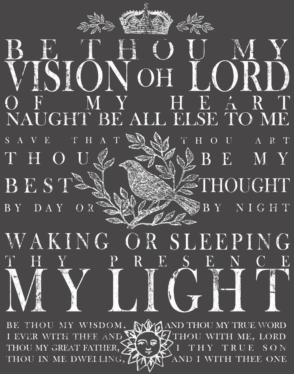 Transfer IOD - BE THOU MY VISION - Iron Orchid Design