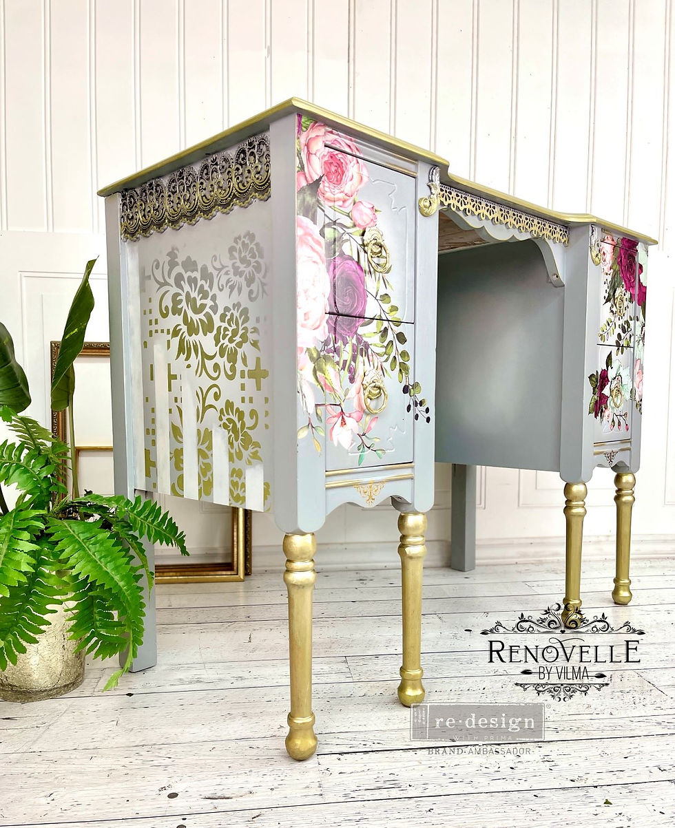 Miniaturbild: Schablone / Redesign Wandschablone - FLORAL MATRIX
