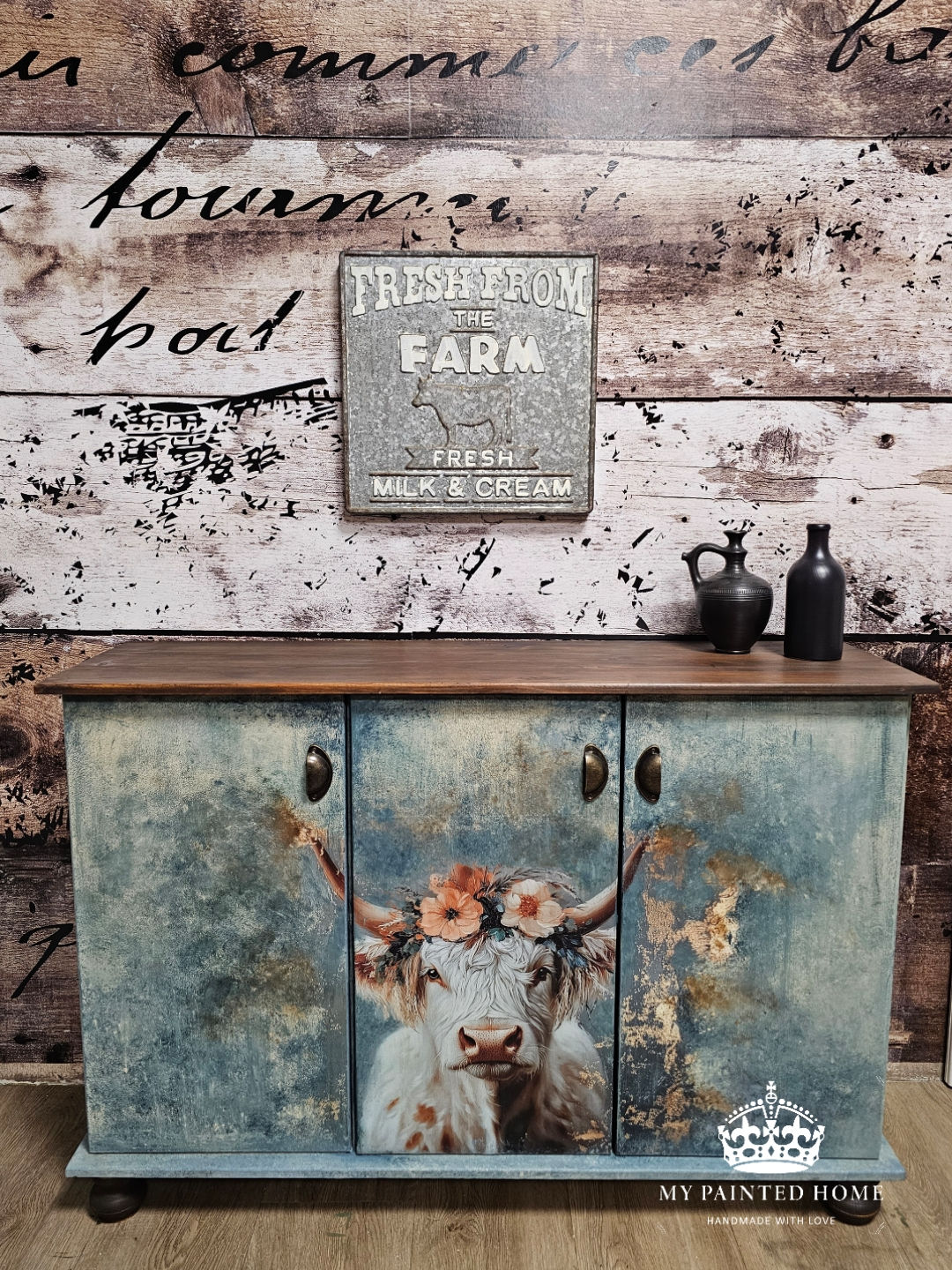 LOTTI ❤️ Anrichte Schrank Kommode mit Kuhbild