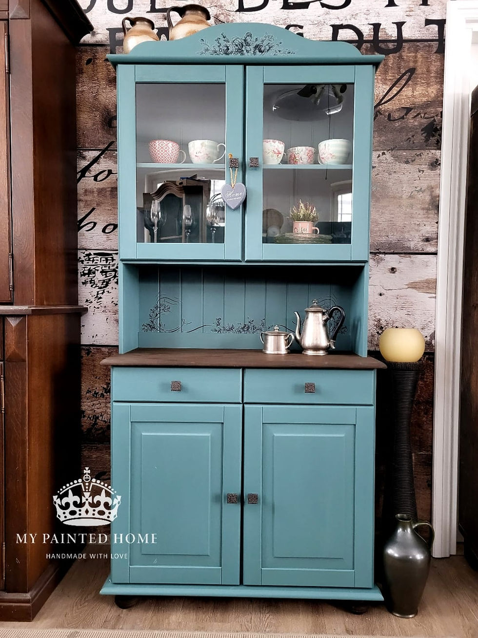 Miniaturbild: MPH - Küchenschrank Küchenbuffet in Peacock Blau