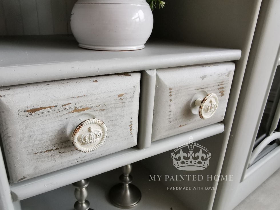 Miniaturbild: BUFFET - Landhausbuffet "Take Time" in hellgrau/weiss