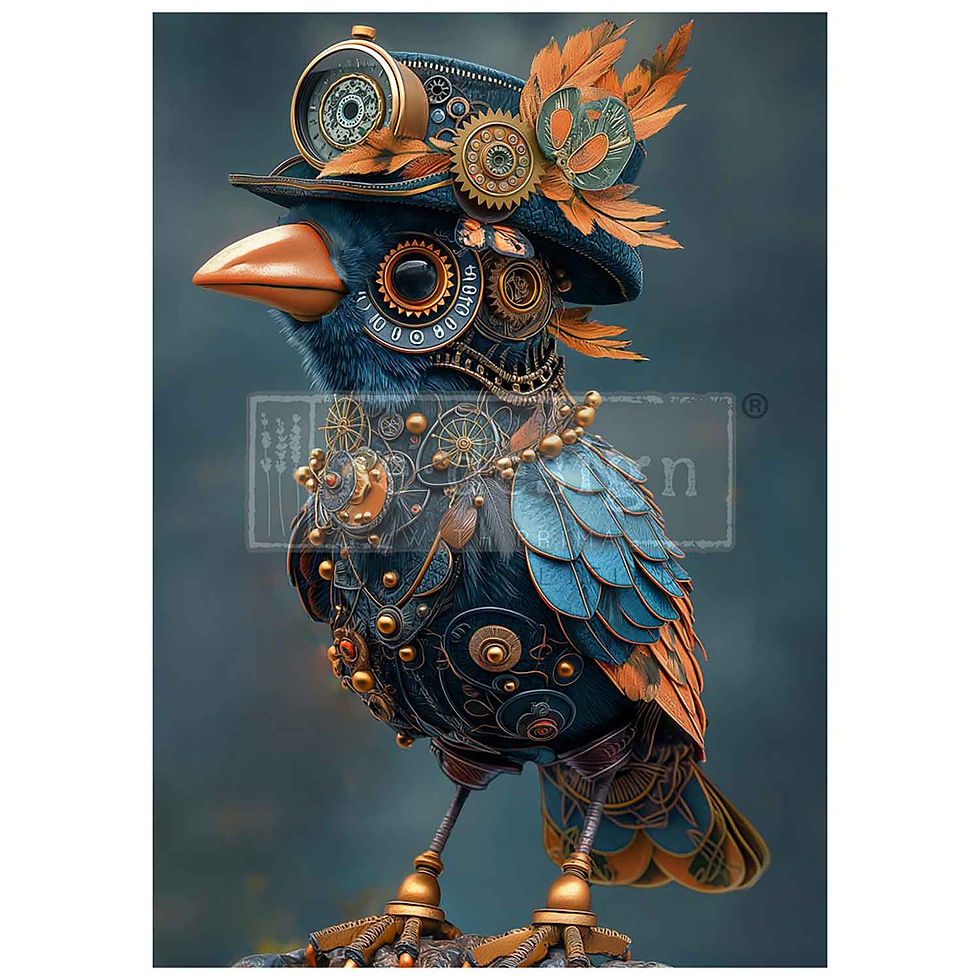 A1 Decoupage / Papier / Fiber - AZURE AVIATOR STEAMPUNK