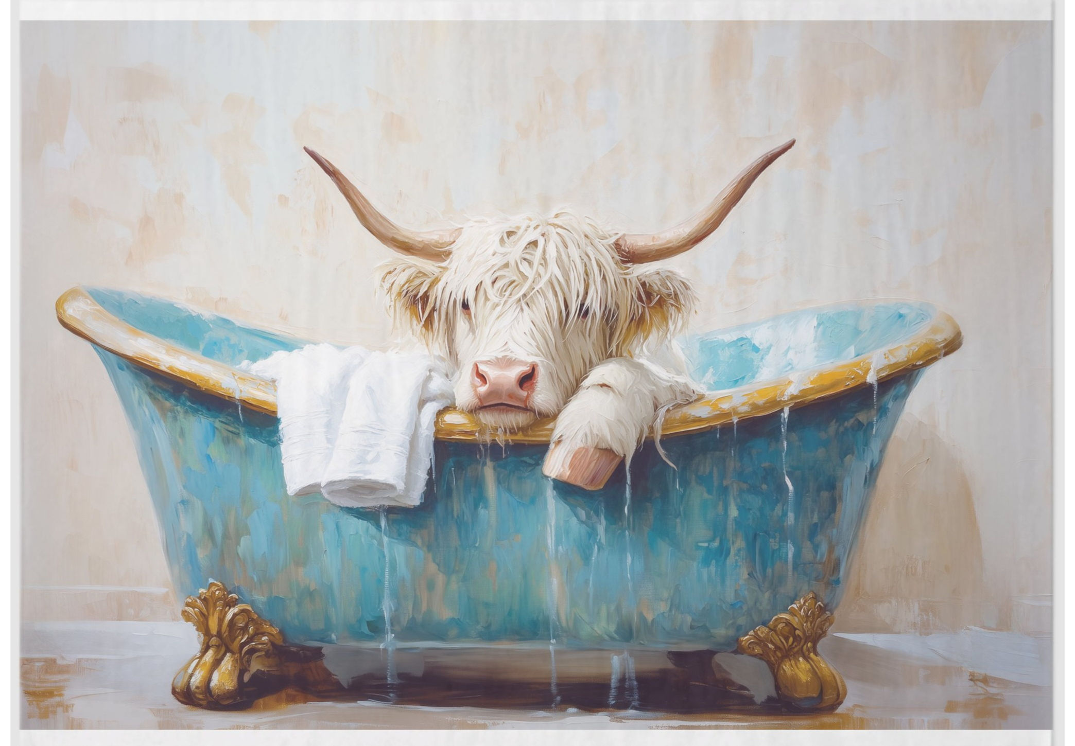 Decoupage Seidenpapier - HIGHLAND BOHO COW