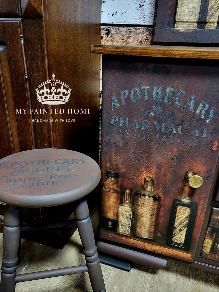 Miniaturbild: Apothekerschrank Hocker und Wandboard