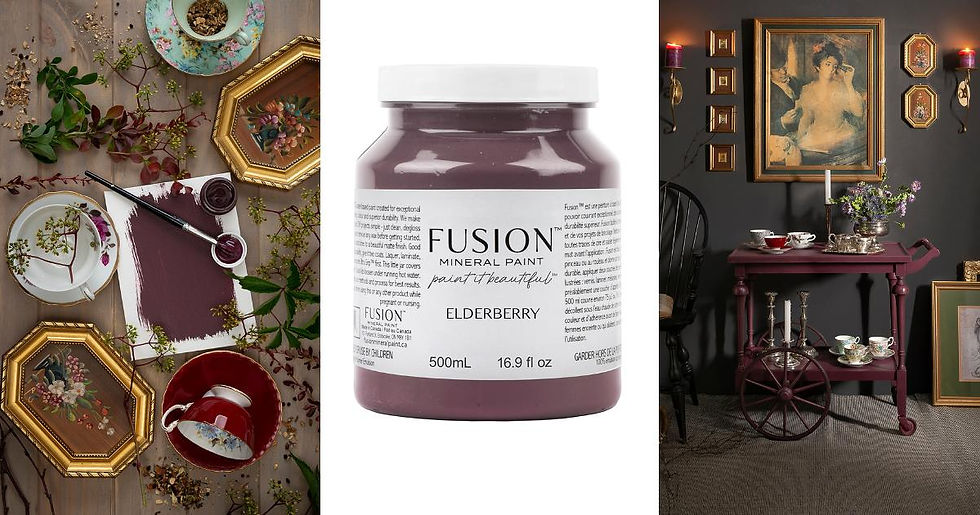 Miniaturbild: ELDERBERRY  - FUSION Mineral Acryl Paint -violett weinrot