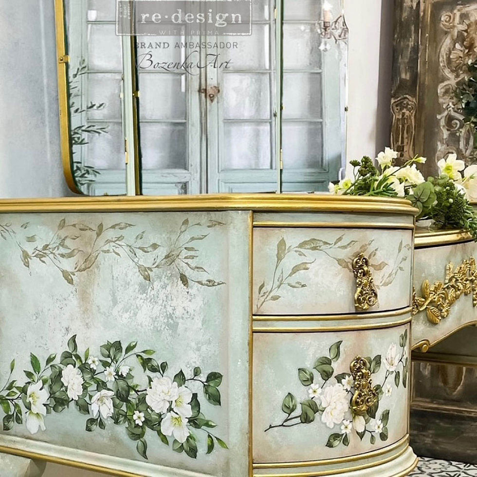 Miniaturbild: Transfer - TRELLIS FLOWERS - 61X89cm - Redesign