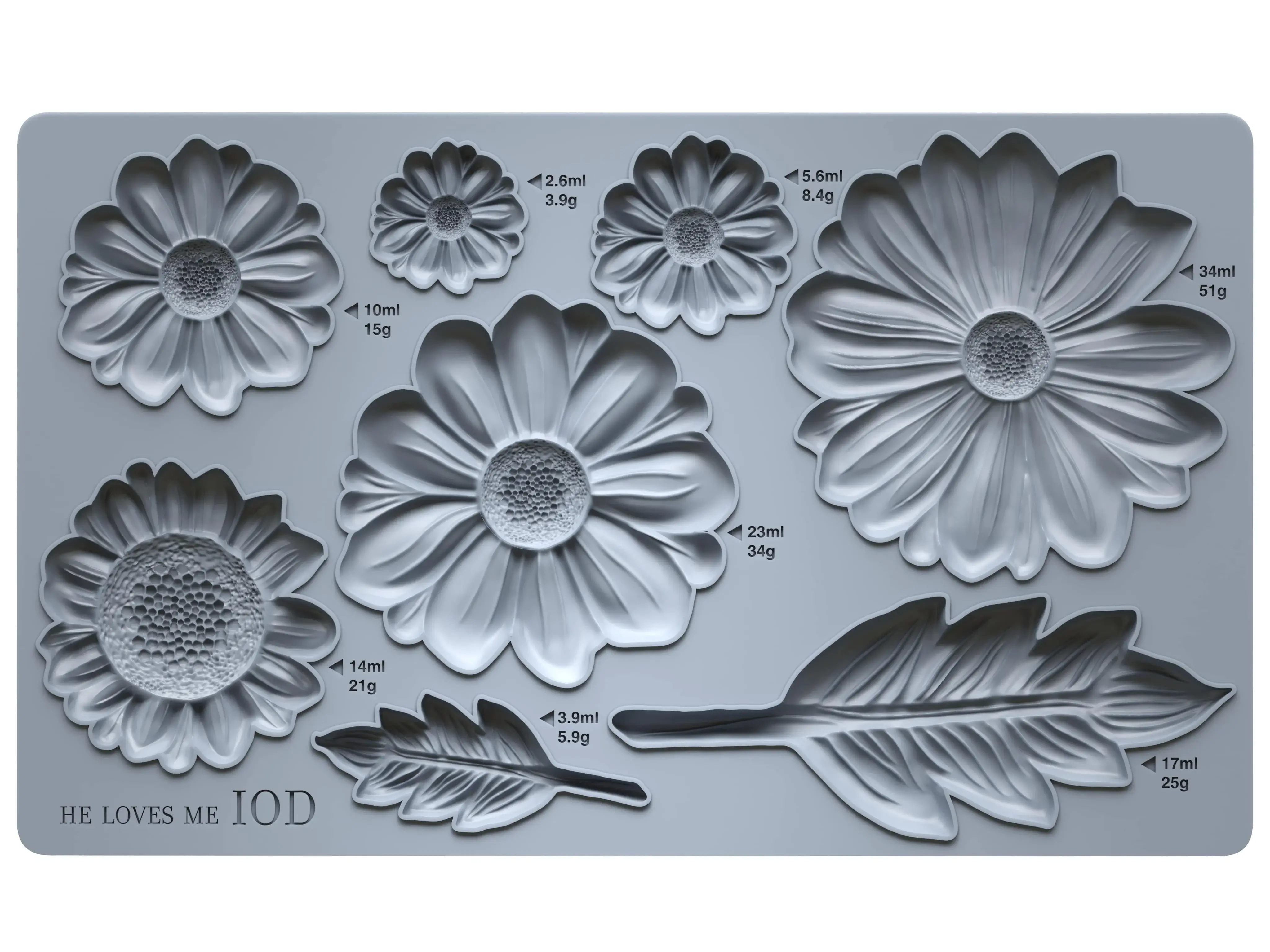 Silikonform Mould IOD - HE LOVES ME - Iron Orchid Design