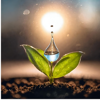 drop of water on sprout