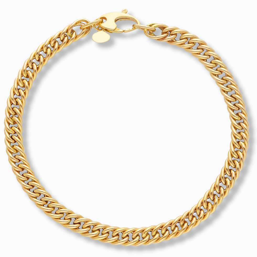 14K Goud | Dubbele Gourmet Armband | 5 mm | Unisex | Bold Curb Design