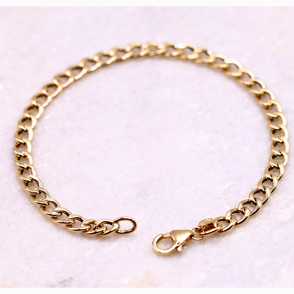 Thumbnail: Gourmet armband – 4,75 mm (14k goud)