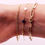 Thumbnail: 14K Goud | Klaver Armband | 1 mm | Dames | Blauw Edelsteel & Parelmoer