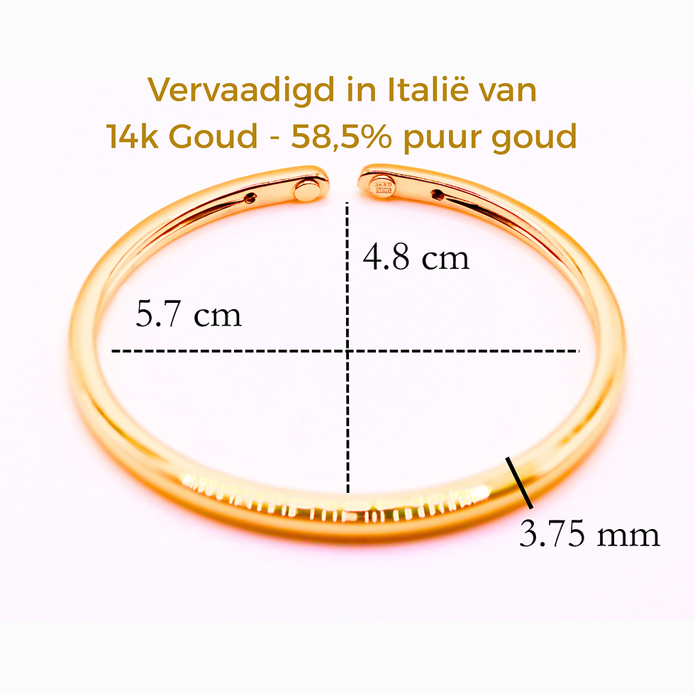 Thumbnail: Open bangle – 3,75 mm (14k goud)