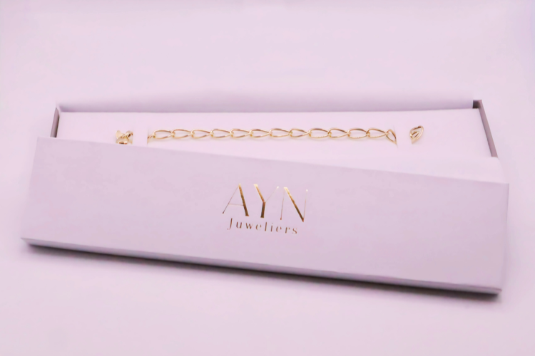 Thumbnail: 14K Goud | Gedraaide Schakelarmband | 4 mm | Dames | Twinkelend Patroon