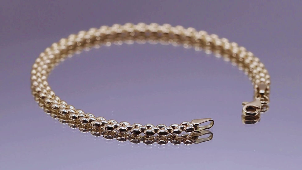 Thumbnail: Panter schakelarmband – 4,5 mm (14k goud)