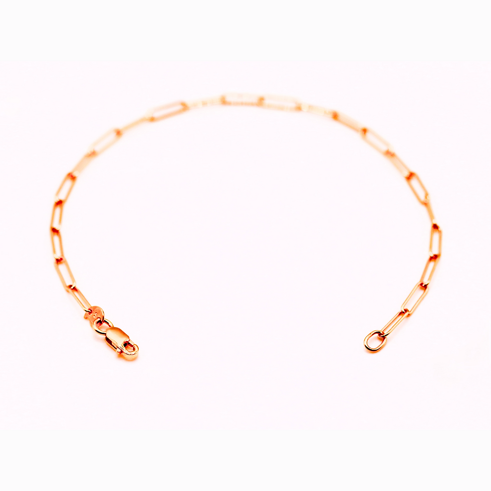 Thumbnail: Paperclip armband – 2,5 mm (9k goud)