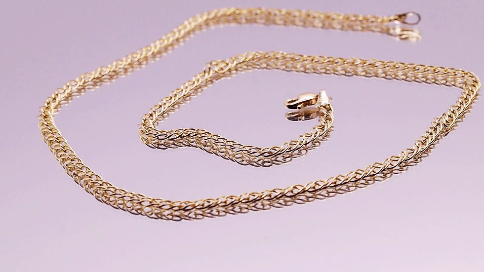 Thumbnail: Vlechtketting (Spiga) 3,5 mm • 14k Goud • Valerius