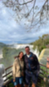 Private Tour Iguazu Falls Couple at the view point of the falls