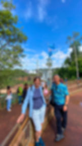 Couple on a private tour at Iguazu Falls