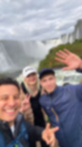 Couple on a private tour at Iguazu Falls