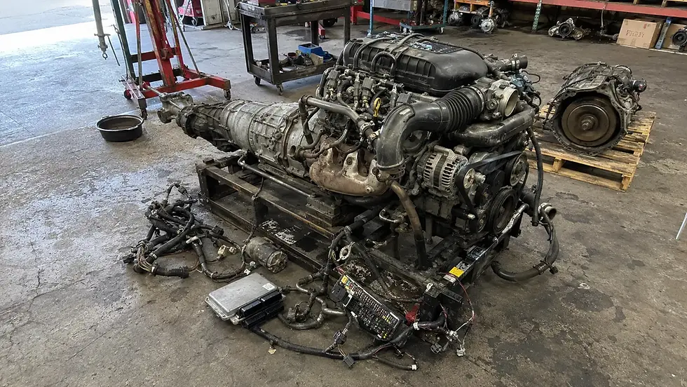 Silverado engine ECU wiring harness and transmission compatibility system
