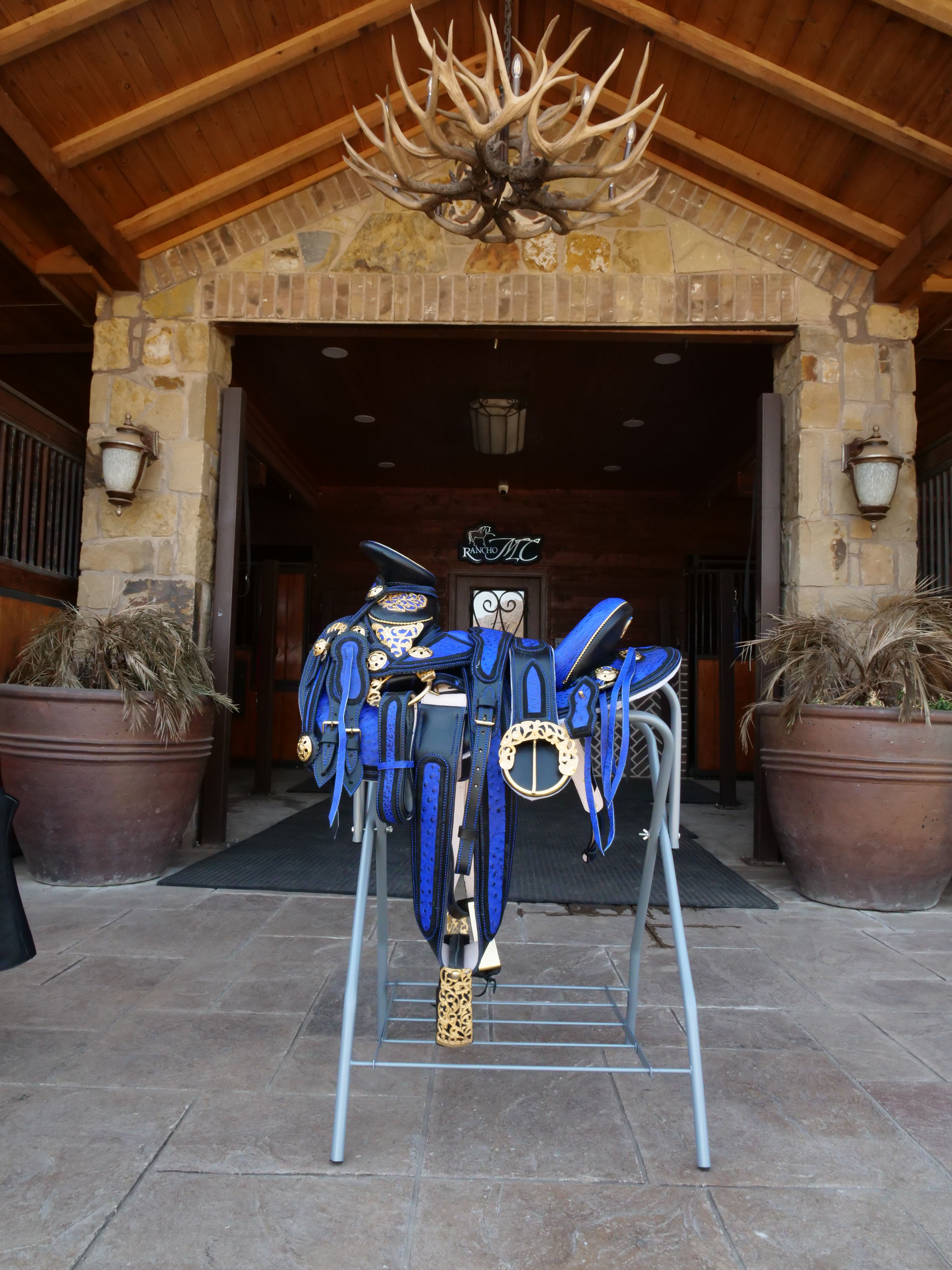 BLUE BLACK GOLD saddle