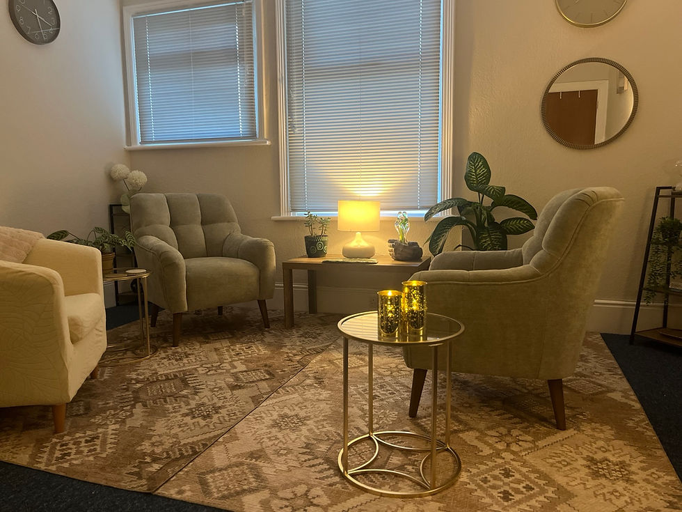 Private counselling room in Eastbourne for face-to-face therapy sessions