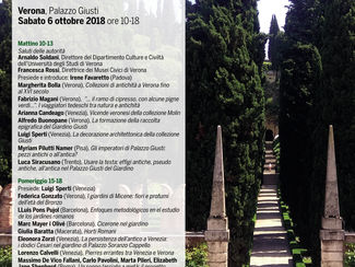 Antichità in giardino, giardini nell’antichità - 06/10/2018, Verona (Italy)