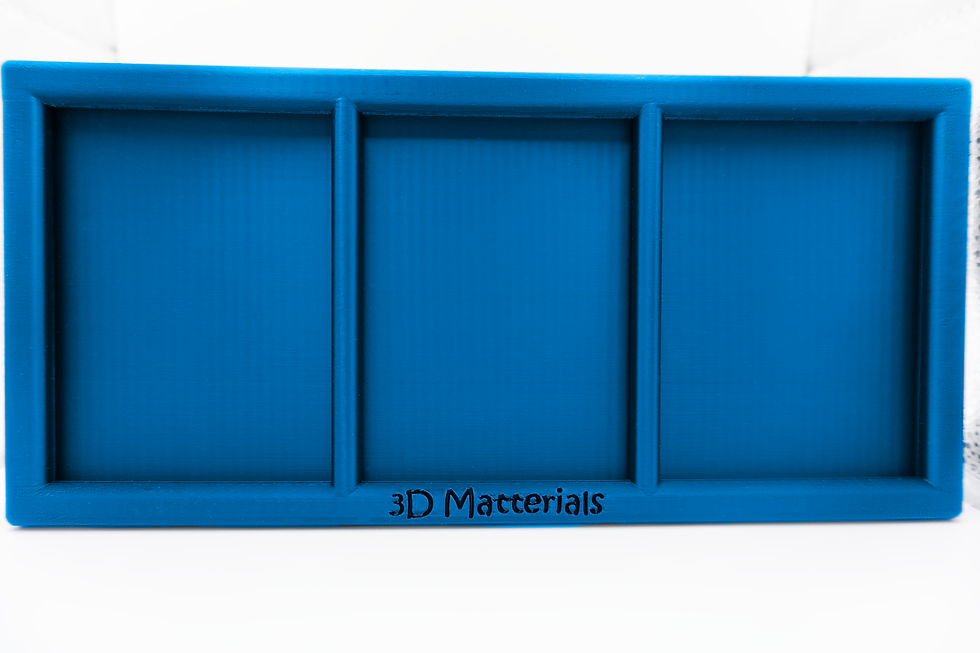 Thumbnail: Blue 3 Card stand - front view