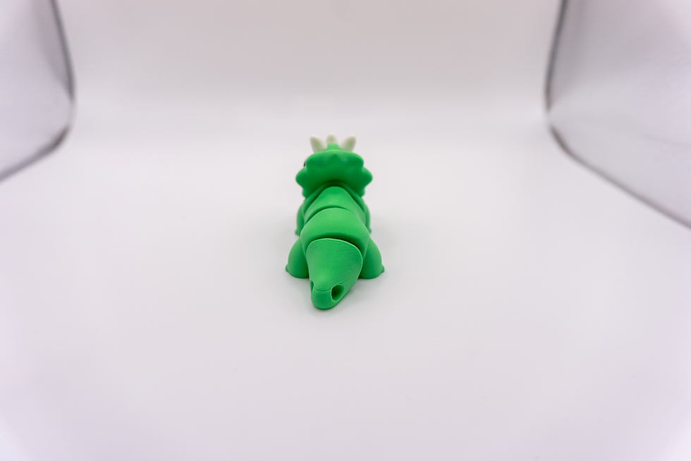 Thumbnail: Flexi Triceratops Keychain - back view