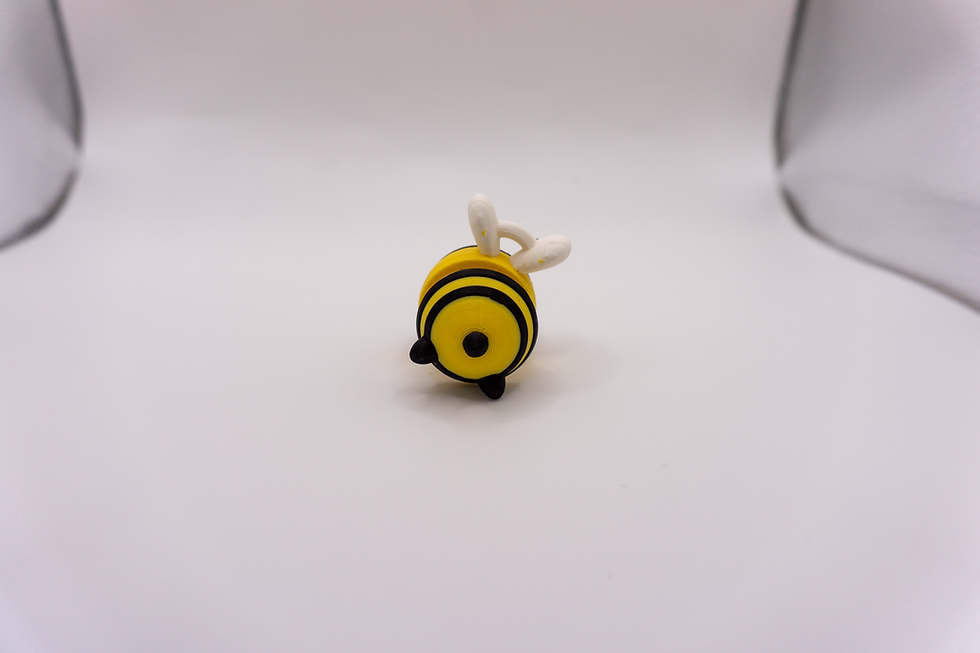 Thumbnail: Kawaii Bee Clicker Keychain - back view