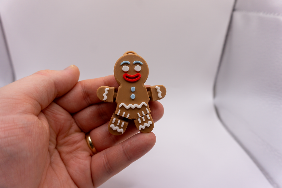 Thumbnail: Flexi Gingerbread Keychain/Decoration - held in hand