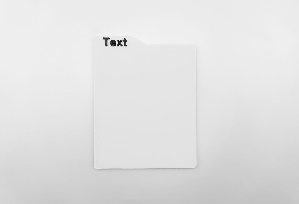 Thumbnail: 3D Printed Customizable Card Divider top angle - white