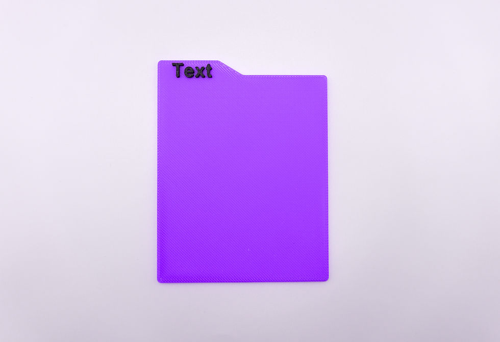 Thumbnail: 3D Printed Customizable Card Divider top angle - purple