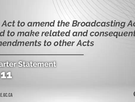 House of Commons passes C-11 and sends it back to the Senate.