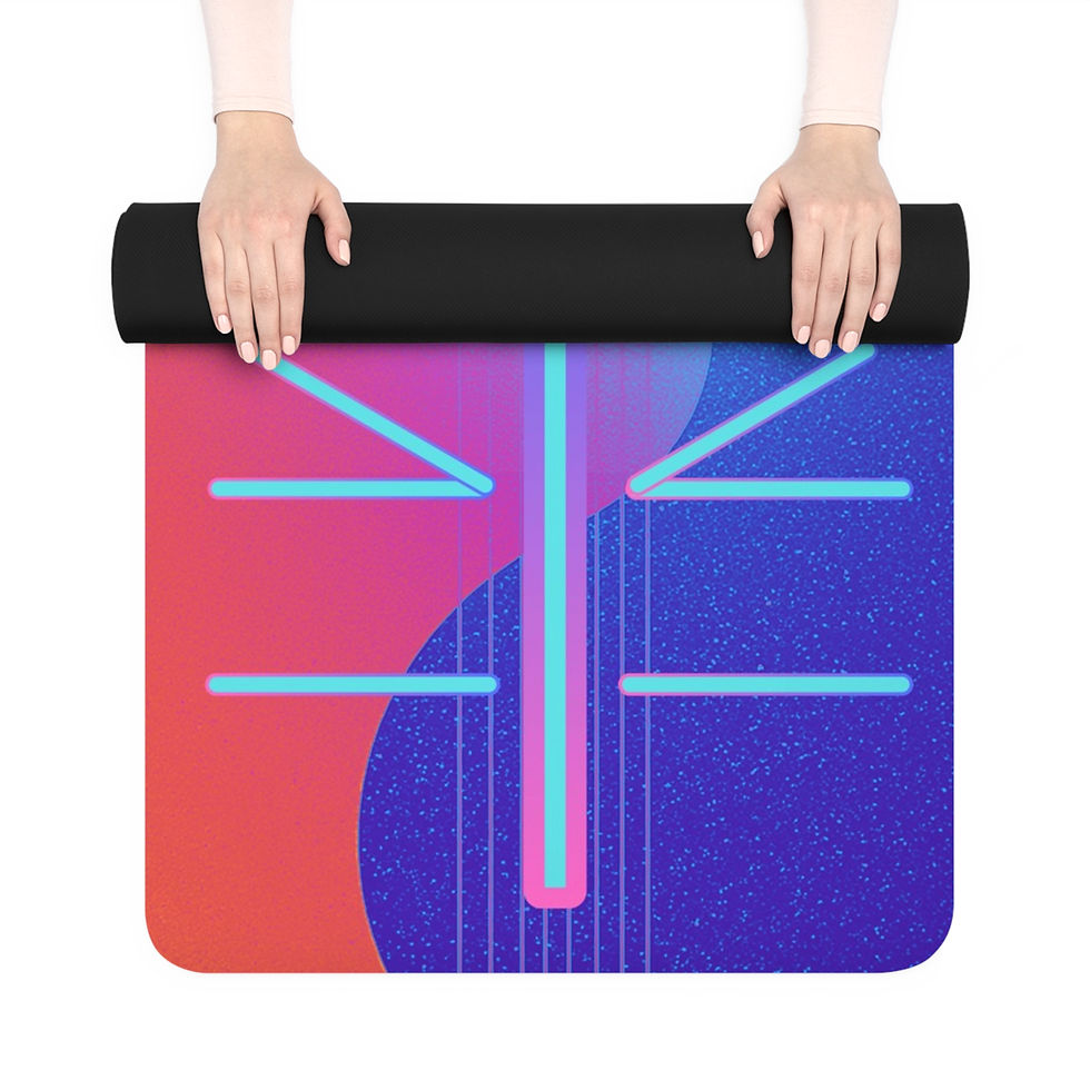 Thumbnail: ÂmeHarmonious Neon & Aligned Suede Yoga Mat