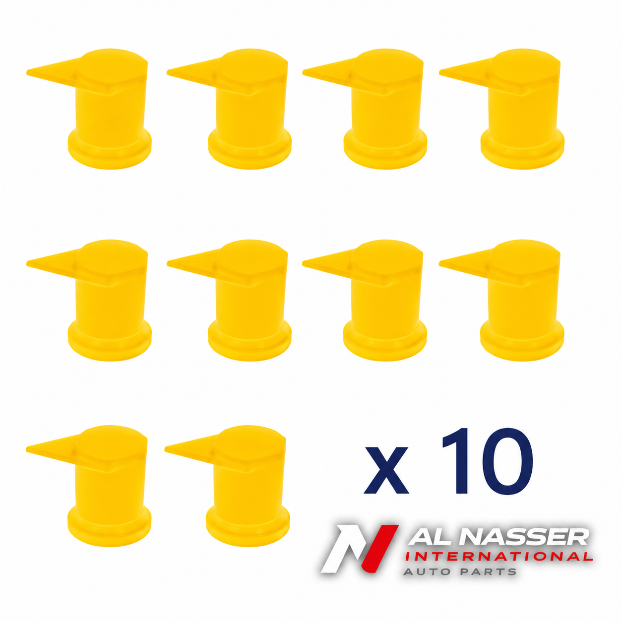 TRUCK 32MM LONG REACH DUSTITE WHEEL NUT INDICATOR YELLOW x 10