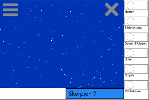 SkyLearner Lerne Sternbilder am Sternenhimmel zu erkennen.