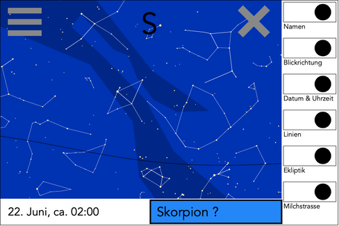 SkyLearner Lerne Sternbilder am Sternenhimmel zu erkennen.