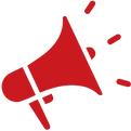 A red foghorn to convey advocacy.