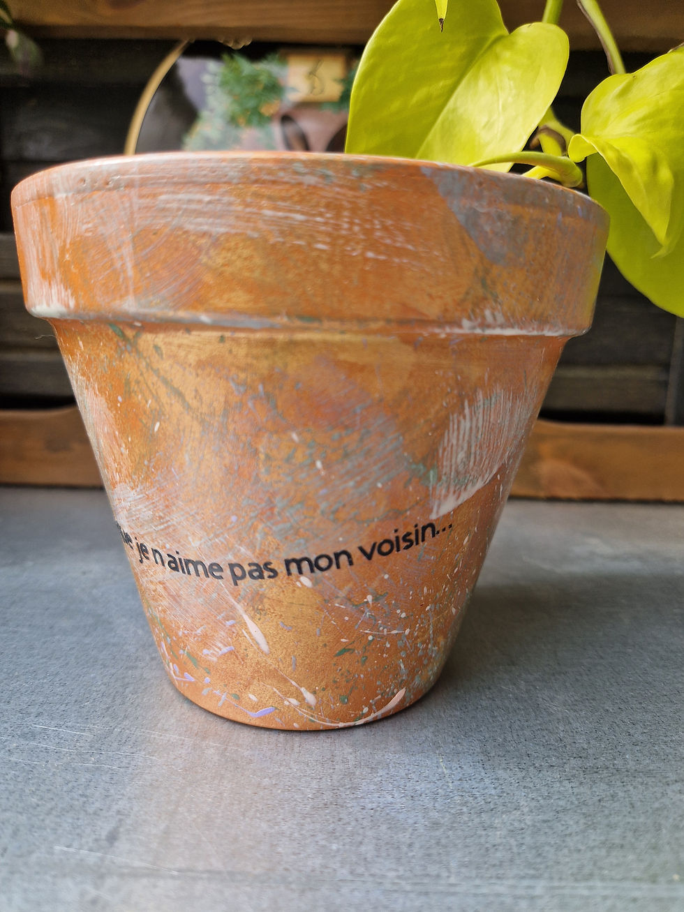 Miniature : Pot 13cm Je crois que je n'aime pas mon voisin...